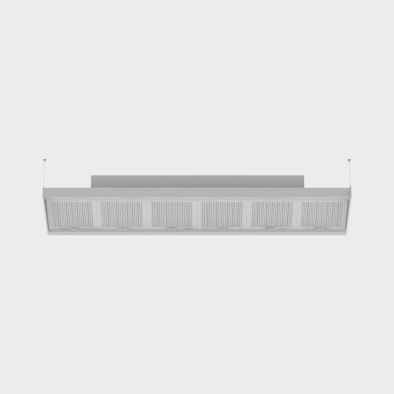 Restaurant Kitchen Exhaust Hood 3D Model in White
