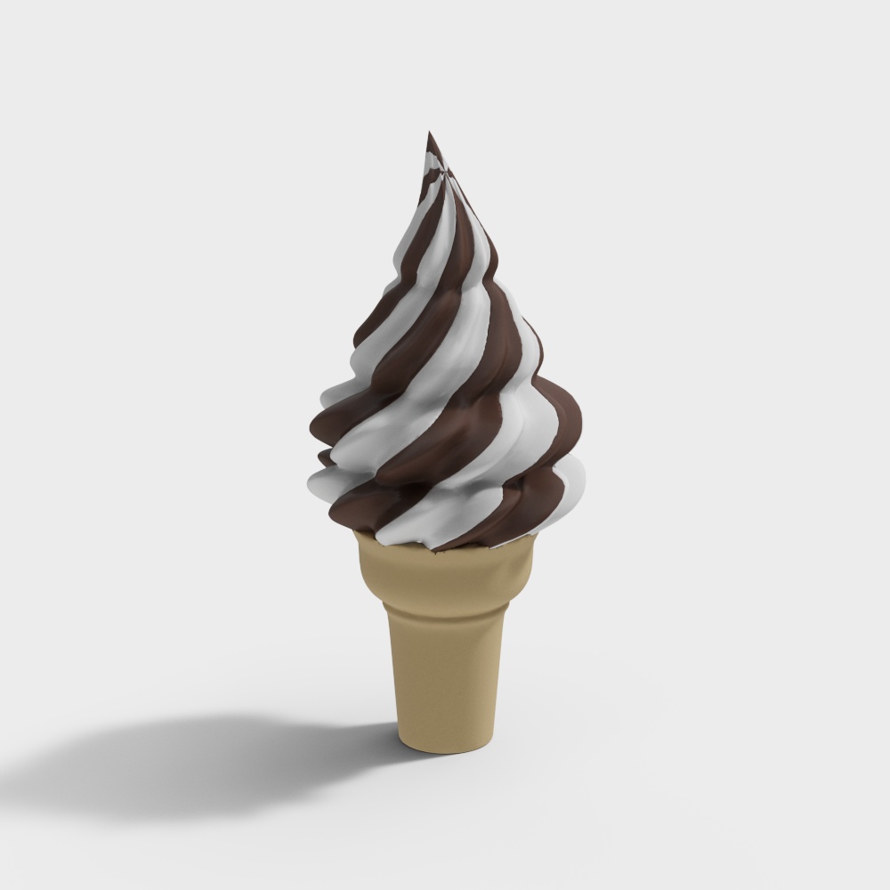 Delicious Low-Poly Ice Cream 3D model