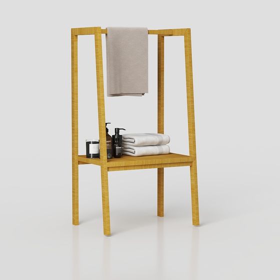 Modern Minimalist Bathroom Shelf 3D model