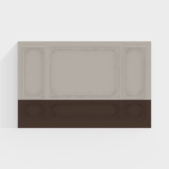 Vintage Panel Low-Poly 3D Model