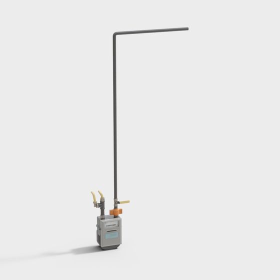 Artistic Low-Poly Urban Street Lamp 3D model
