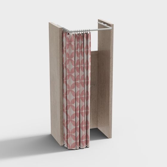 Minimalist Wardrobe Partition 3D model