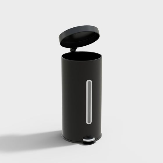 Minimalist Trash Bin 3D model for Modern Living