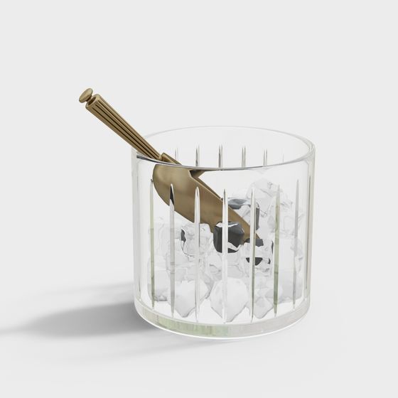 Elegant Ice Bucket 3D model for Modern Aesthetics