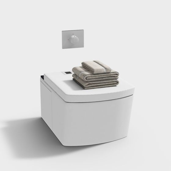 Smart Toilet 3D model for Modern Bathrooms