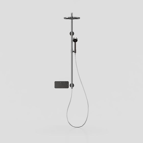Elegant Shower System 3D model for Contemporary Spaces