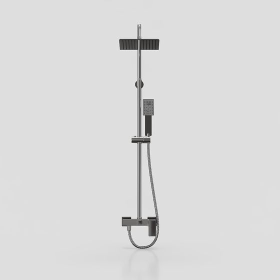 Contemporary Shower System 3D model for Creative Projects