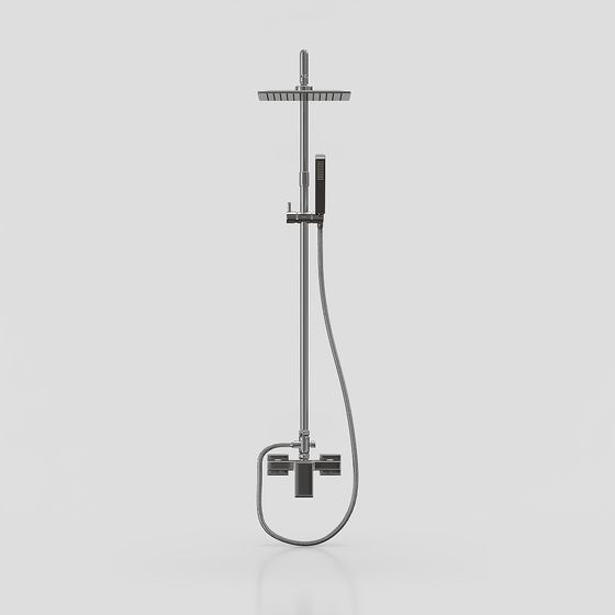 Stylish Shower System 3D model for Modern Interiors