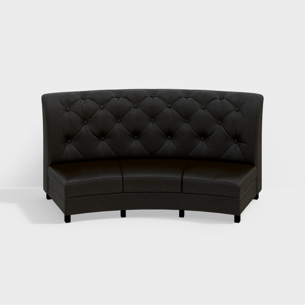 Divano con braccioli in pelle