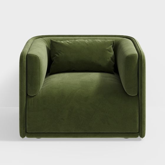 Single Modern Fendi Sofa in Green – Luxurious Design