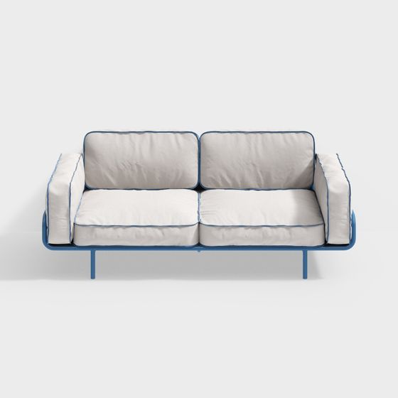 Elegant Minimalist Sofa 3D model for Modern Interiors