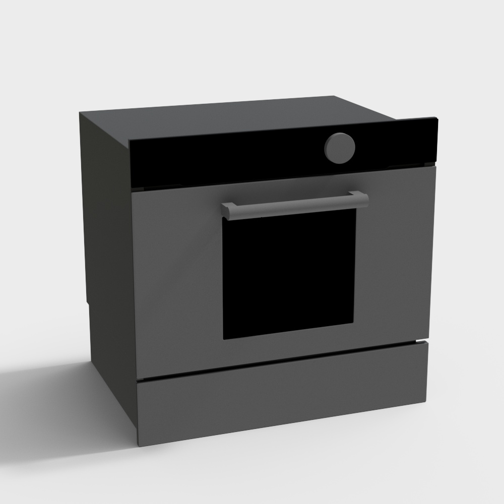 Sleek Low-Polygon Electric Oven 3D model