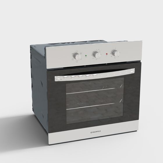 Sleek Low-Poly Oven 3D model for Modern Kitchens