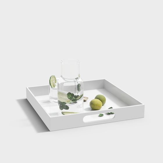 Green Water Cup Ornament Set 3D Model