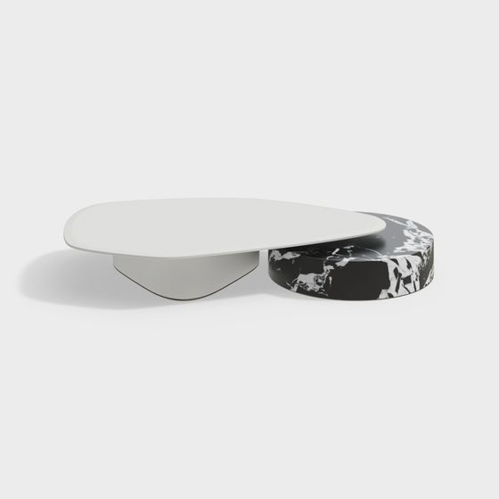 Sleek Marble Coffee Table 3D model