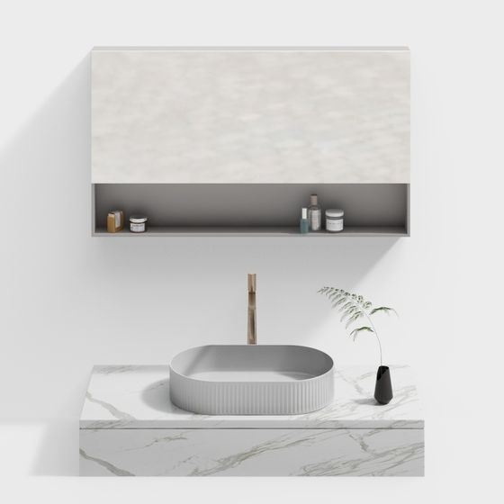Urban Bathroom 3D model for Creative Projects