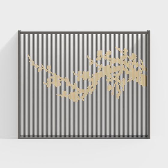 Elegant Metal Louver 3D model