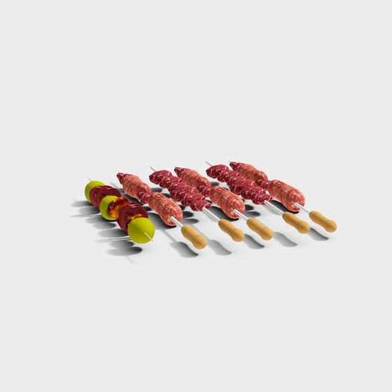Delicious BBQ Skewers 3D model for Creative Projects