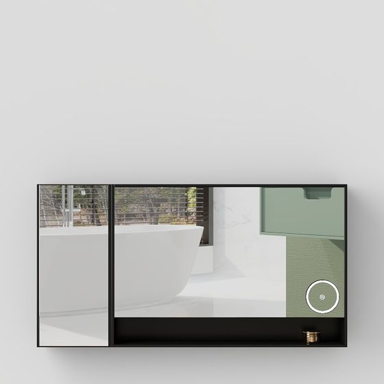 Minimalist Bathroom Mirror 3D model