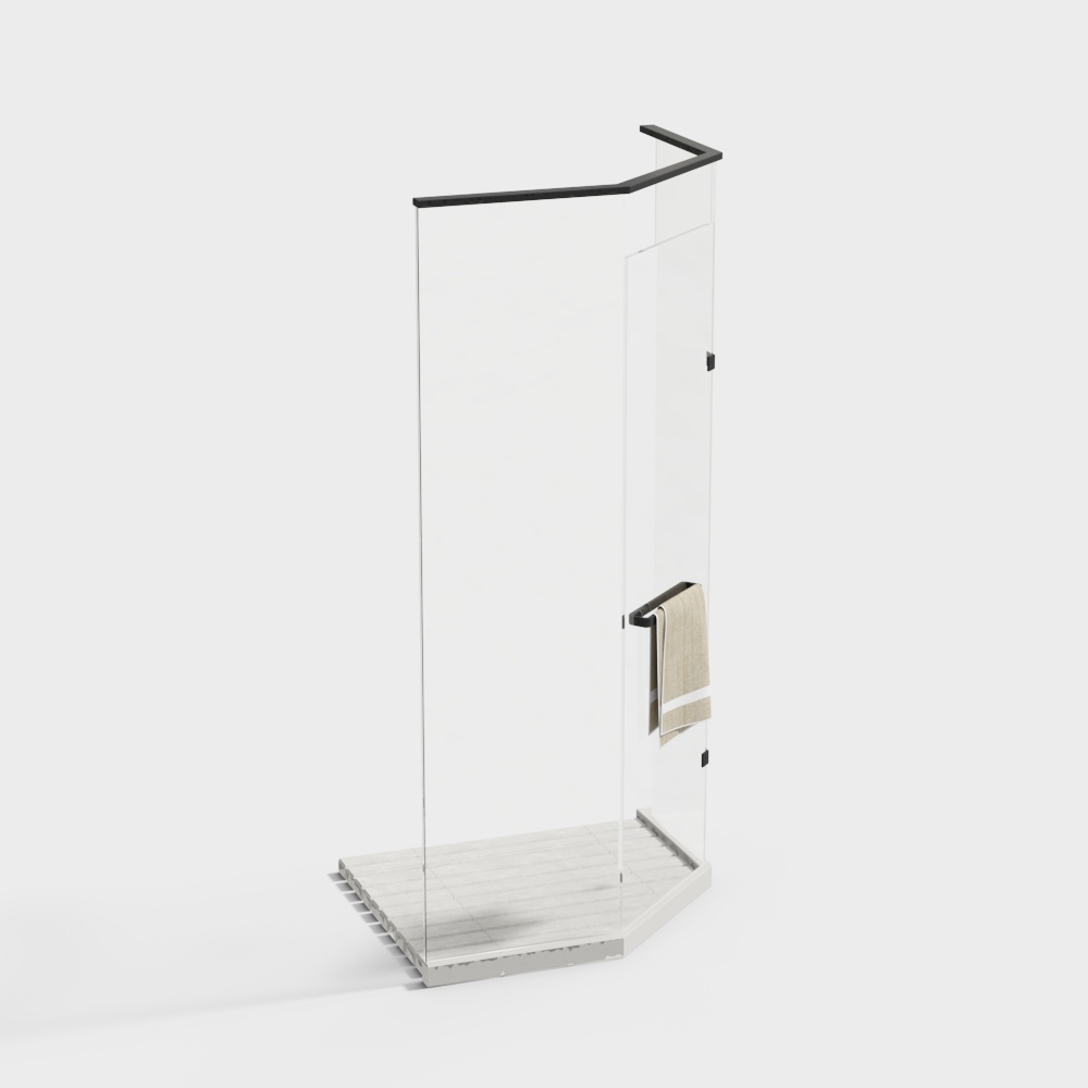 Clôture en verre de salle de bain moderne