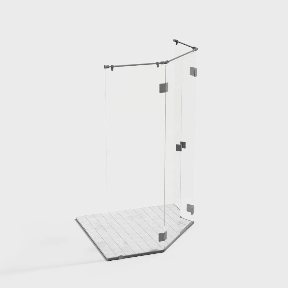 현대식 유리 욕실 파티션