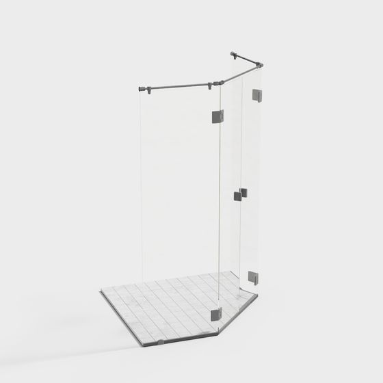 현대식 유리 욕실 파티션