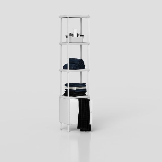 Minimalist Bathroom Storage Rack 3D model