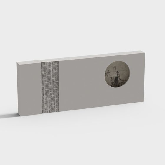 Ancient Style Window Frame 3D model