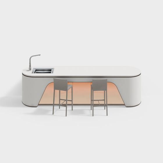 Urban Bar Counter 3D model