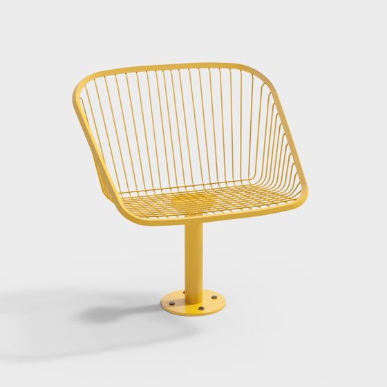 Stylish Metal Mesh Chair 3D model for Modern Spaces