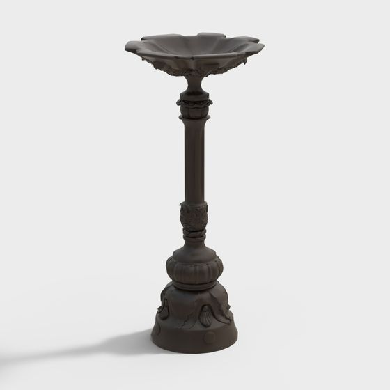 Charming Vintage Planter Stand 3D model for Creative Spaces