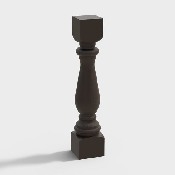 Stylish Low-Poly Pillar 3D model for Creative Projects