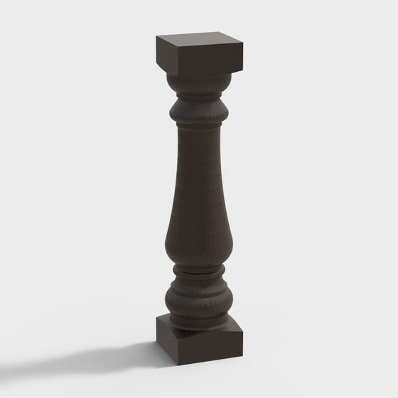 Low Polygon Style Column 3D Model