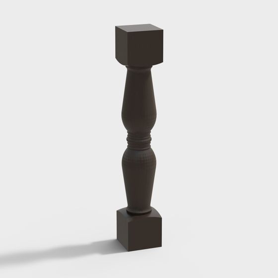 Elegant Square Column 3D model