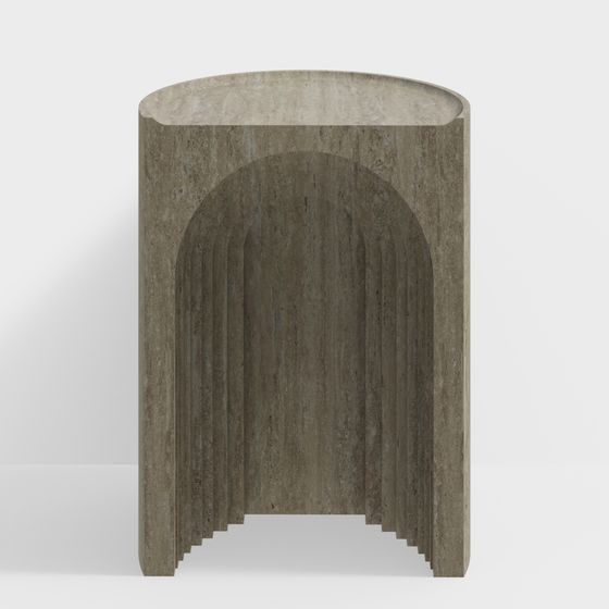 Concrete Cylinder Side Table 3D model