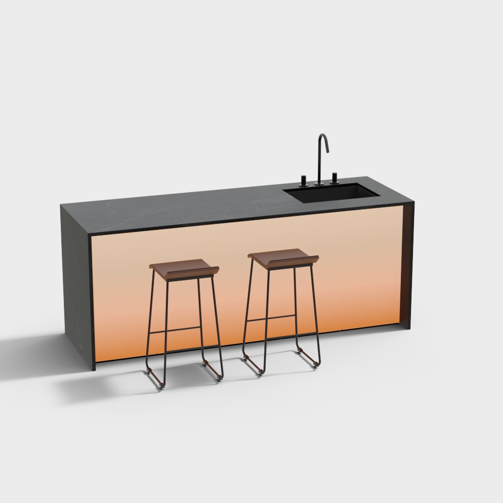 Ensemble table de bar et chaises modernes