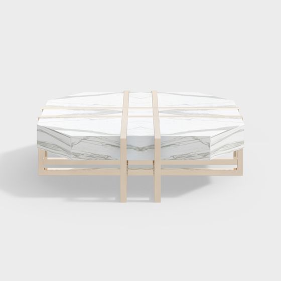 Stylish Marble Coffee Table 3D model
