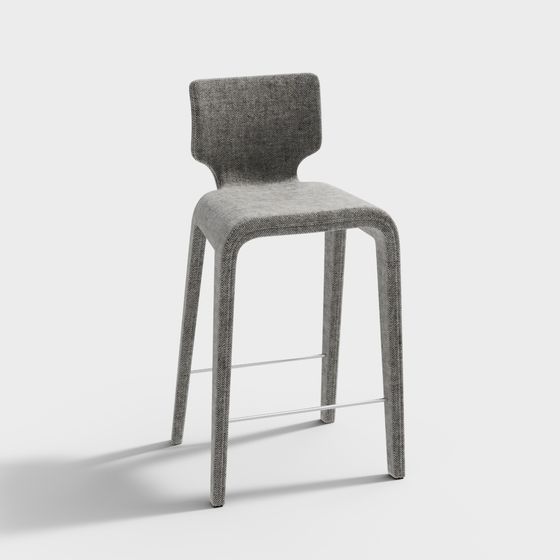 Minimalist Elegant Bar Stool 3D model