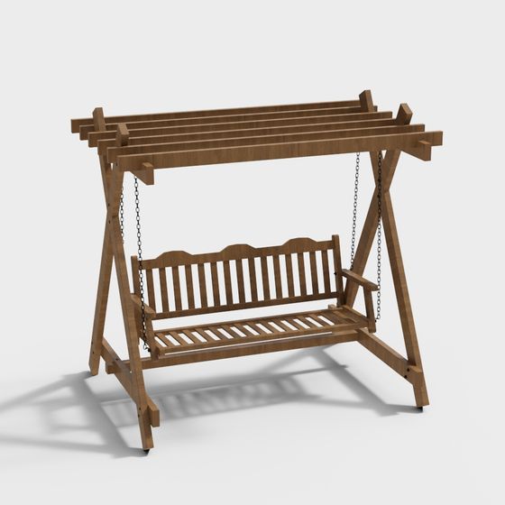 Serenity Swing Bench Low-Poly 3D model