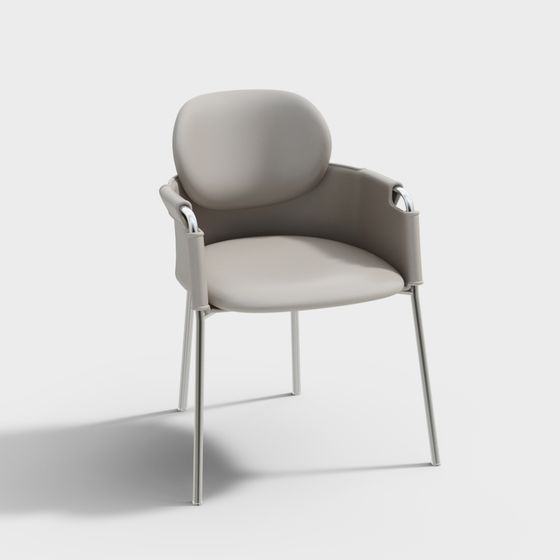 Streamlined Conference Chair 3D model for Modern Interiors