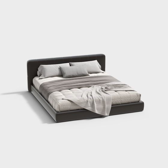 Modern Double Bed in Black