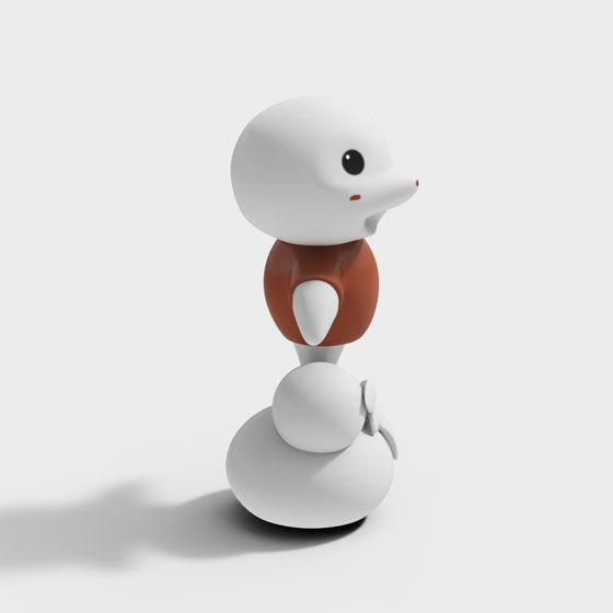 Adorable Low Poly Duck 3D Model