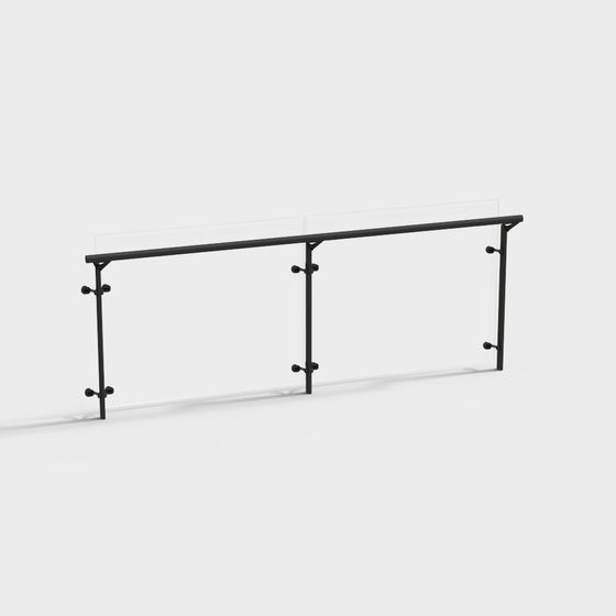 Stylish Urban Railing 3D model