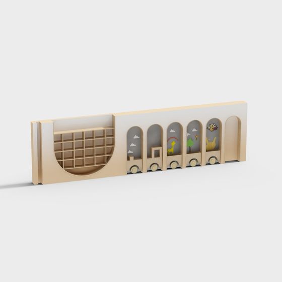 Whimsical Toy Train 3D model