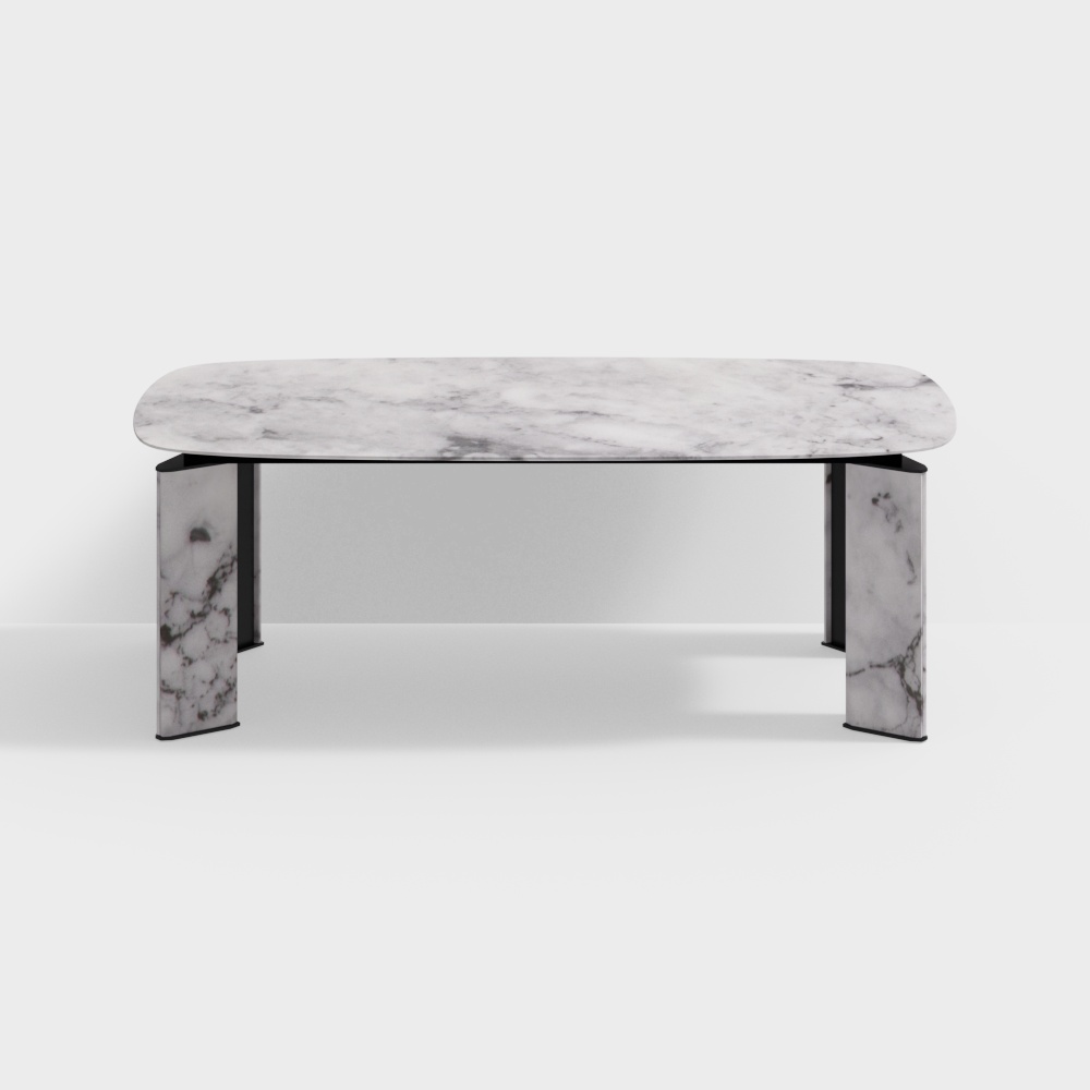 Bàn ăn trắng hình vây cá mập FT7012