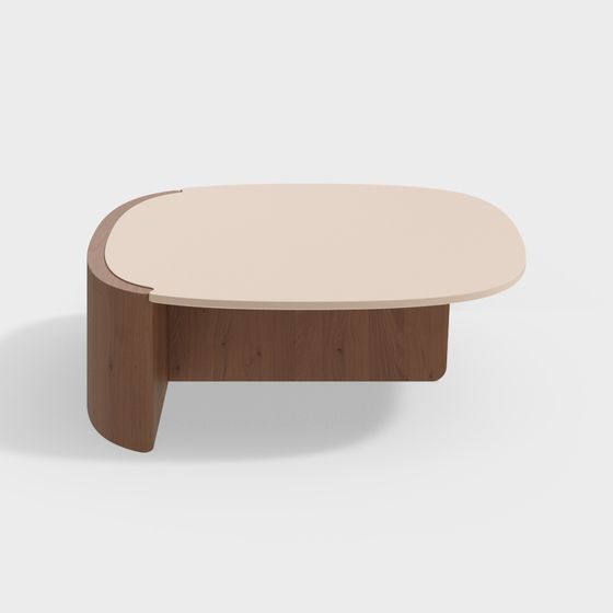 Sleek Low-Poly Coffee Table 3D model