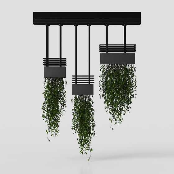 Suspended Garden Low-Poly 3D Model
