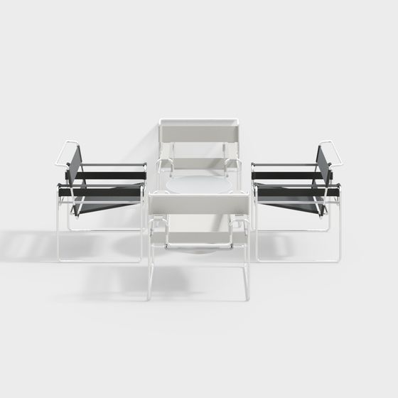 Ensemble de table basse et chaises moderne