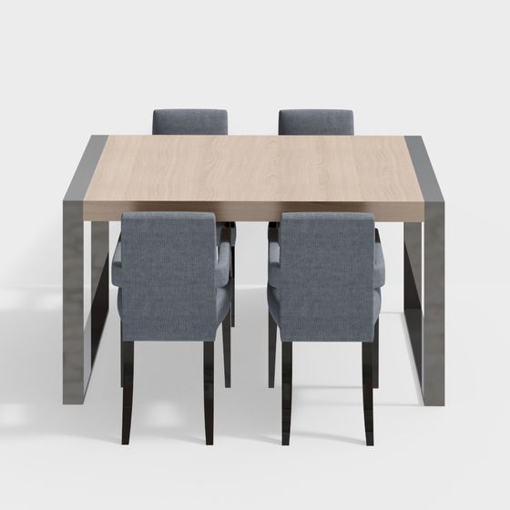 モダンなダイニングテーブルと椅子セット