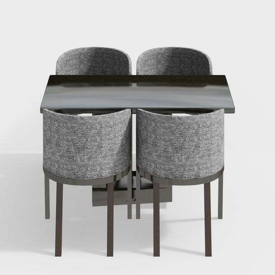 Urban Dining Table and Chair Set 3D model for Creative Projects